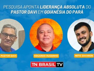 Pesquisa aponta liderança absoluta do Pastor Davi para prefeito de Goianésia do Pará