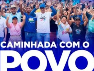 Pastor Davi, candidato à reeleição, lidera caminhada em Goianésia do Pará nesta quarta-feira (28)