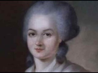 Retrato de Olympe de Gouges, final do século XVIII, de Alexandre Kucharski. © Crédito da foto: Wikimedia Commons