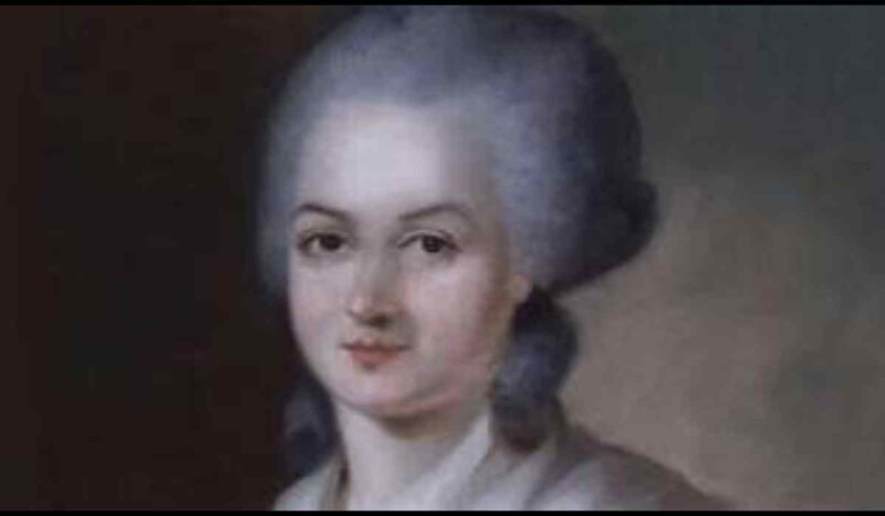 Retrato de Olympe de Gouges, final do século XVIII, de Alexandre Kucharski. © Crédito da foto: Wikimedia Commons