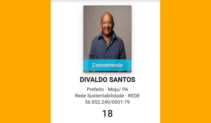 Divaldo Santos (Rede) disputa Prefeitura de Moju enfrentando 3 candidatos