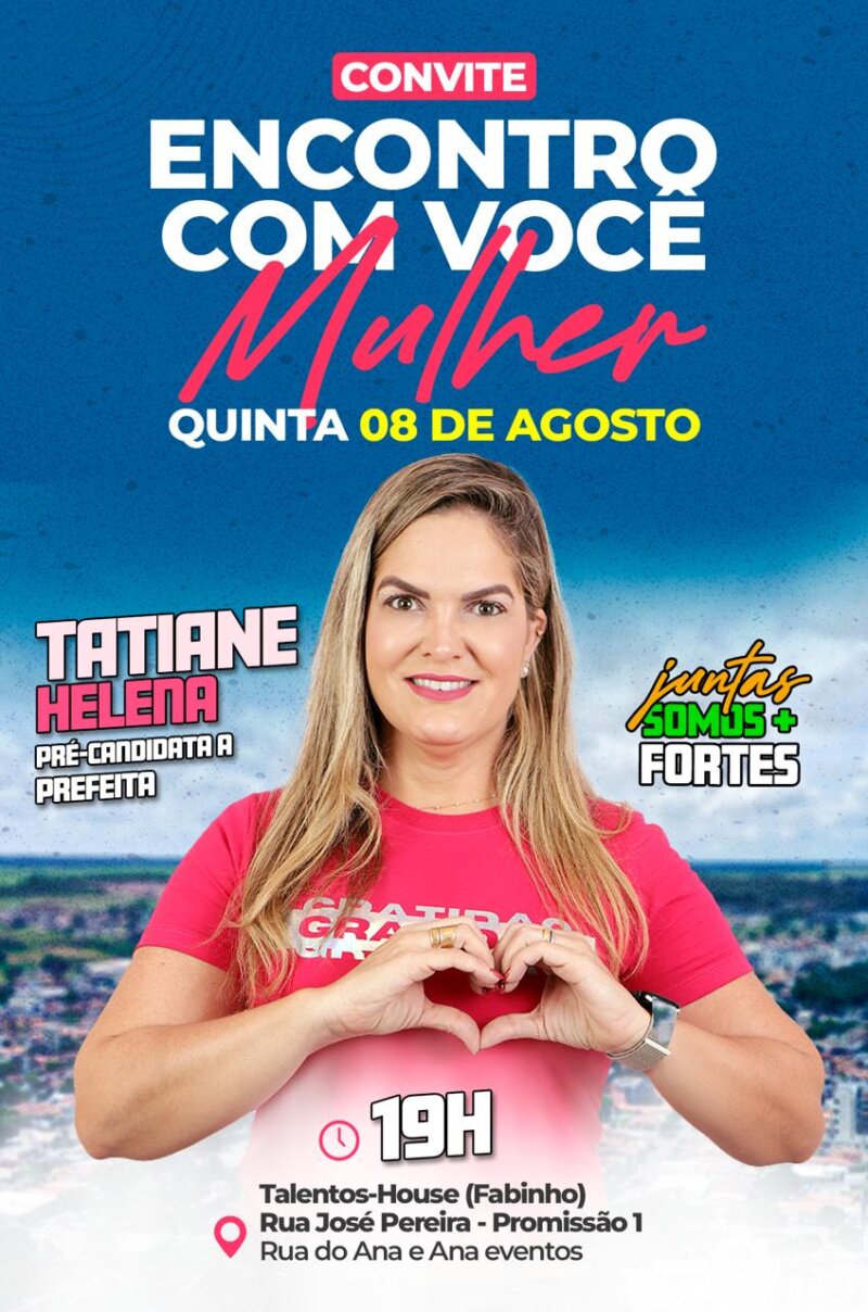 Tatiane Helena promove encontro de mulheres: "Juntas, vamos construir uma Paragominas melhor para todos!”