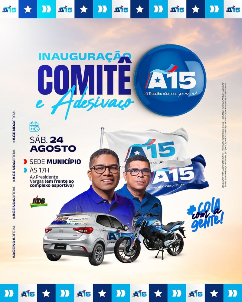 Prefeito Artemes Oliveira convoca eleitores para inauguração de comitê e adesivaço em Ipixuna do Pará