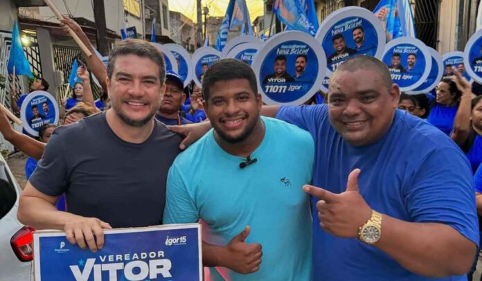 Ronie Silva reforça apoio a Vitor Magalhães em caminhada na Sacramenta