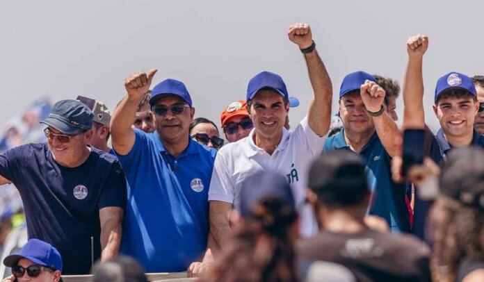 Itonir Tavares recebe apoio do governador Helder Barbalho em grande carreata em Jacundá