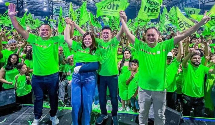 Deputado Lu Ogawa celebra 'Onda verde neon' em apoio ao candidato Júnior Ogawa em Barcarena