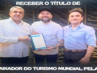 Saulo Jennings recebeu o título de Embaixador Gastronômico da ONU Turismo durante o G20 em Belém