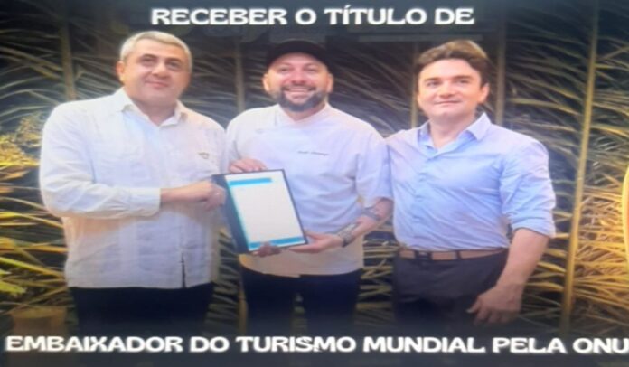 Saulo Jennings recebeu o título de Embaixador Gastronômico da ONU Turismo durante o G20 em Belém