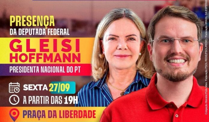 Marabá se prepara para o grande comício de Dirceu Ten Caten com presença de Gleisi Hoffmann nesta sexta-feira, 27