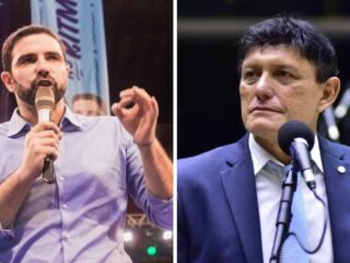 Igor Normando em primeiro com 39% e Éder Mauro em segundo 22,9%, aponta pesquisa