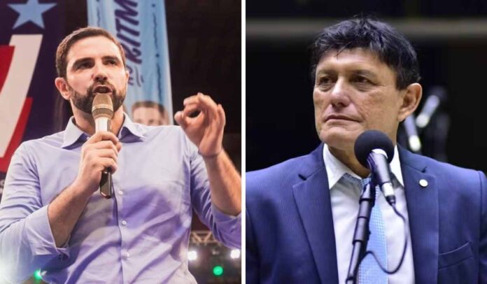 Igor Normando em primeiro com 39% e Éder Mauro em segundo 22,9%, aponta pesquisa