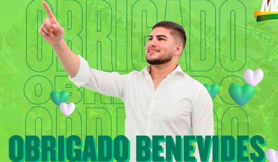 Ronie Silva Jr. (MDB) conquista 1.519 votos e é eleito vereador de Benevides