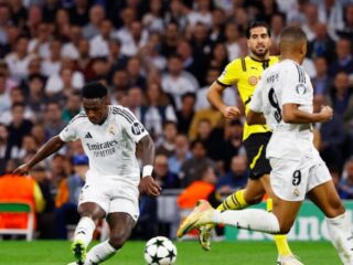 Real Madrid vence Borussia de virada com direito a Hat-Trick de Vini. Jr