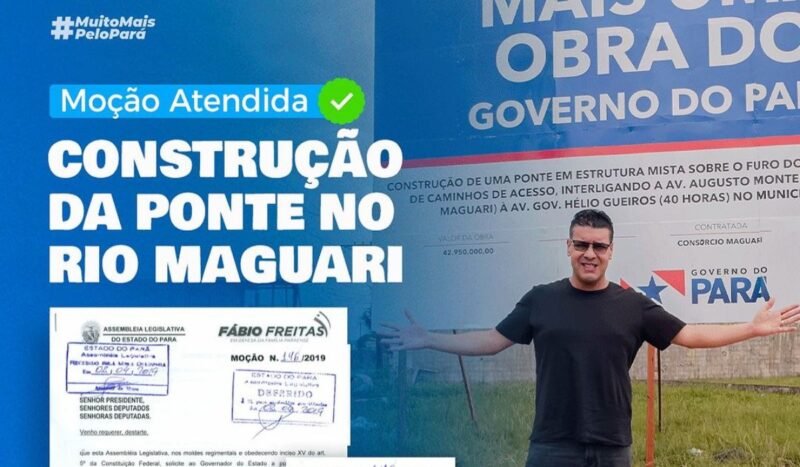 Deputado Fábio Freitas e Governador assinam Ordem de Serviço para ponte sobre o Rio Maguari