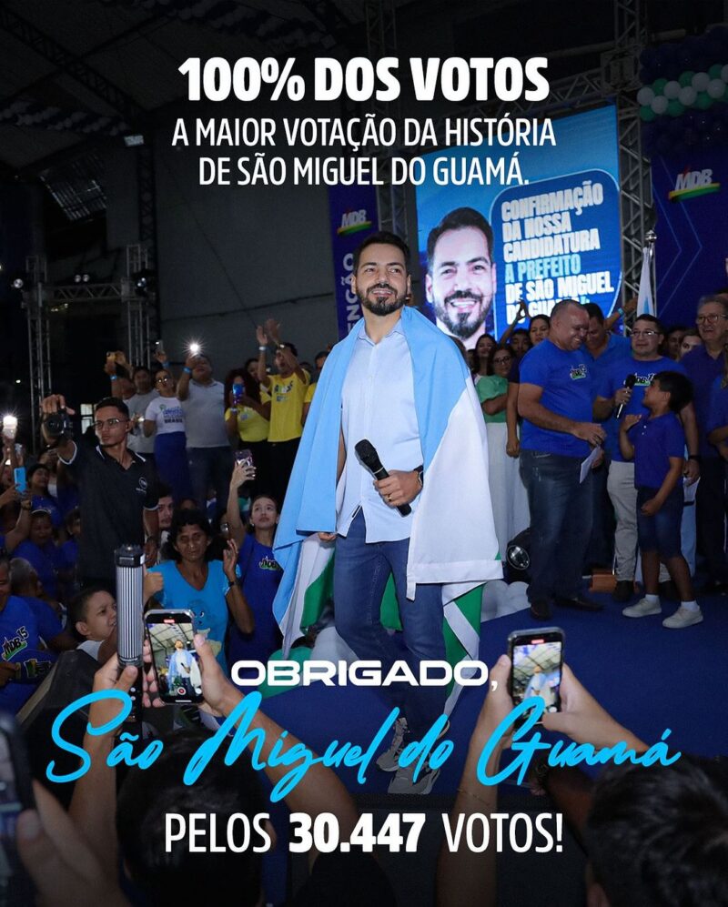 Eduardo Pio X (MDB), campeão de votos no Pará