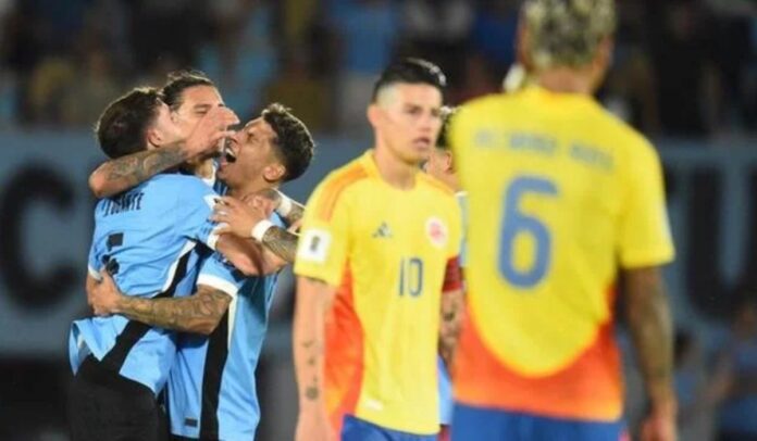 Uruguai vence a Colômbia por 3x2 e ultrapassa o Brasil nas Eliminatórias