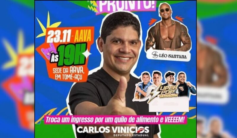 Deputado Carlos Vinicios comemora aniversário com grande festa em Tomé-Açu