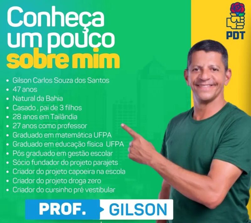 Educação e inclusão social marcam trajetória de Professor Gilson (PDT), reeleito em Tailândia