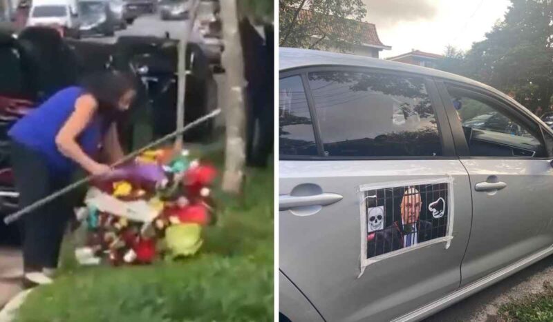 Mulher aparece na casa de Lula com coroa de flores e é detida ao chamar agente de ‘macaco’