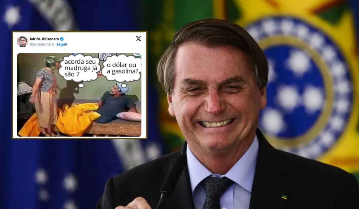 Bolsonaro ironiza alta do dólar com meme publicado nas redes sociais