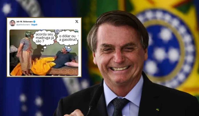 Bolsonaro ironiza alta do dólar com meme publicado nas redes sociais