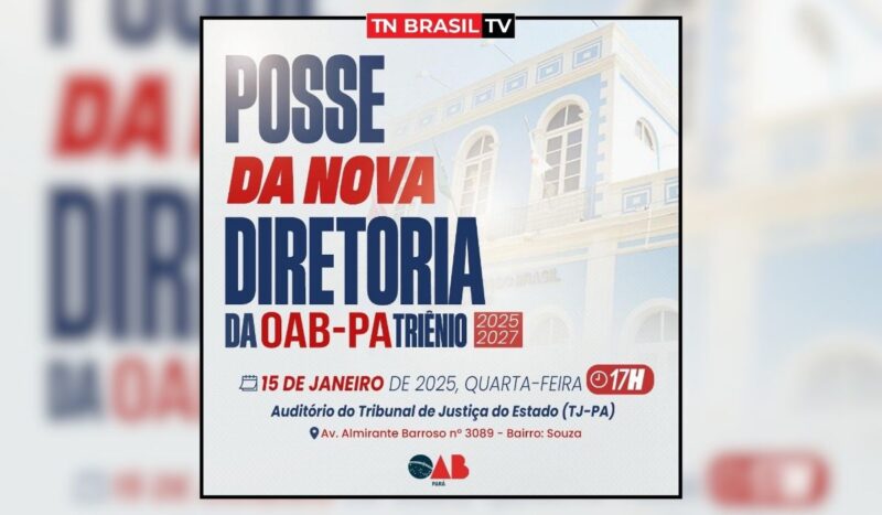 Nova diretoria da OAB-PA será empossada oficialmente no dia 15 de janeiro