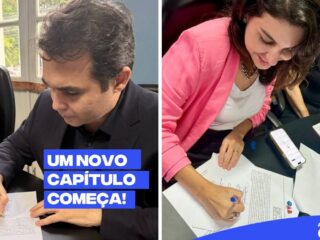 Presidente Sávio Barreto e vice Brenda Araújo tomam posse administrativa na OAB-PA