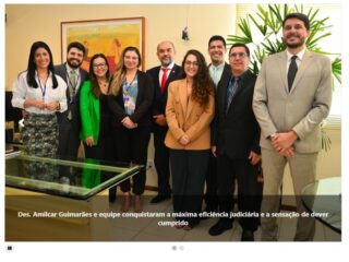Gabinete do desembargador Amilcar Guimarães atinge IEJUD 100%