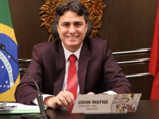 Vereador John Wayne (MDB), reeleito presidente da Câmara de Belém, está em seu 3º mandato