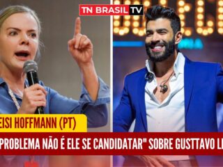 Gleisi Hoffmann (PT) “O problema não é ele se candidatar" sobre Gusttavo Lima