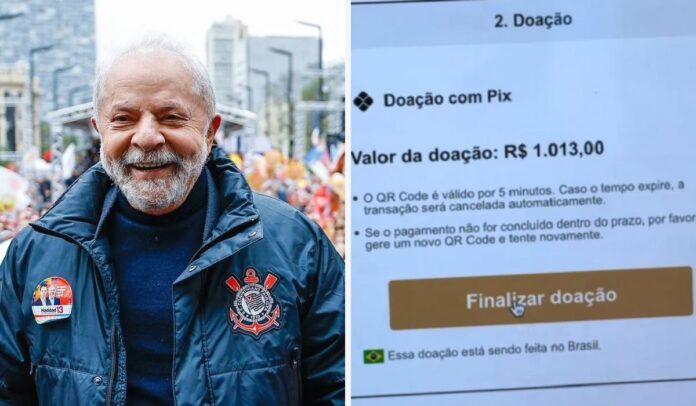 Lula faz doação para ‘vaquinha’ do Corinthians e desmente que Pix será taxado