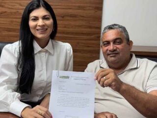 Diana Belo e prefeito de Garrafão do Norte visitam TCM/PA em busca de melhorias para o município