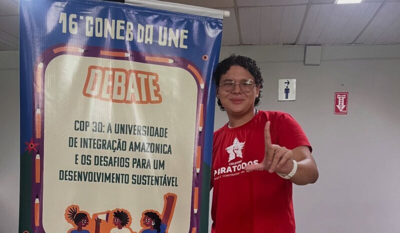 Deydson Noronha representa estudantes de Concórdia do Pará na 14ª Bienal da UNE