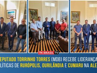 Deputado Torrinho Torres (MDB) recebe lideranças políticas de Rurópolis, Ourilândia e Cumaru na Alepa