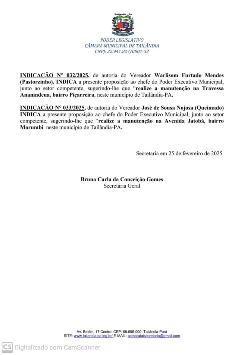 Presidente da Câmara Municipal de Tailândia, Enfermeiro Pedro, conduz sessão com 15 indicações em pauta