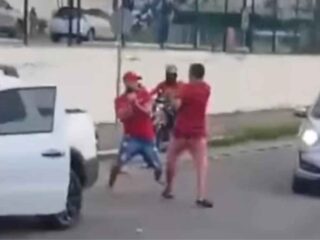 VÍDEO: Motoristas brigam no meio do trânsito no bairro do Parque Verde, em Belém