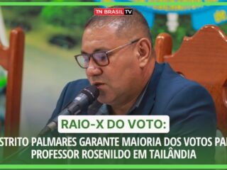 Raio-X do Voto: Distrito Palmares garante maioria dos votos para Professor Rosenildo em Tailândia