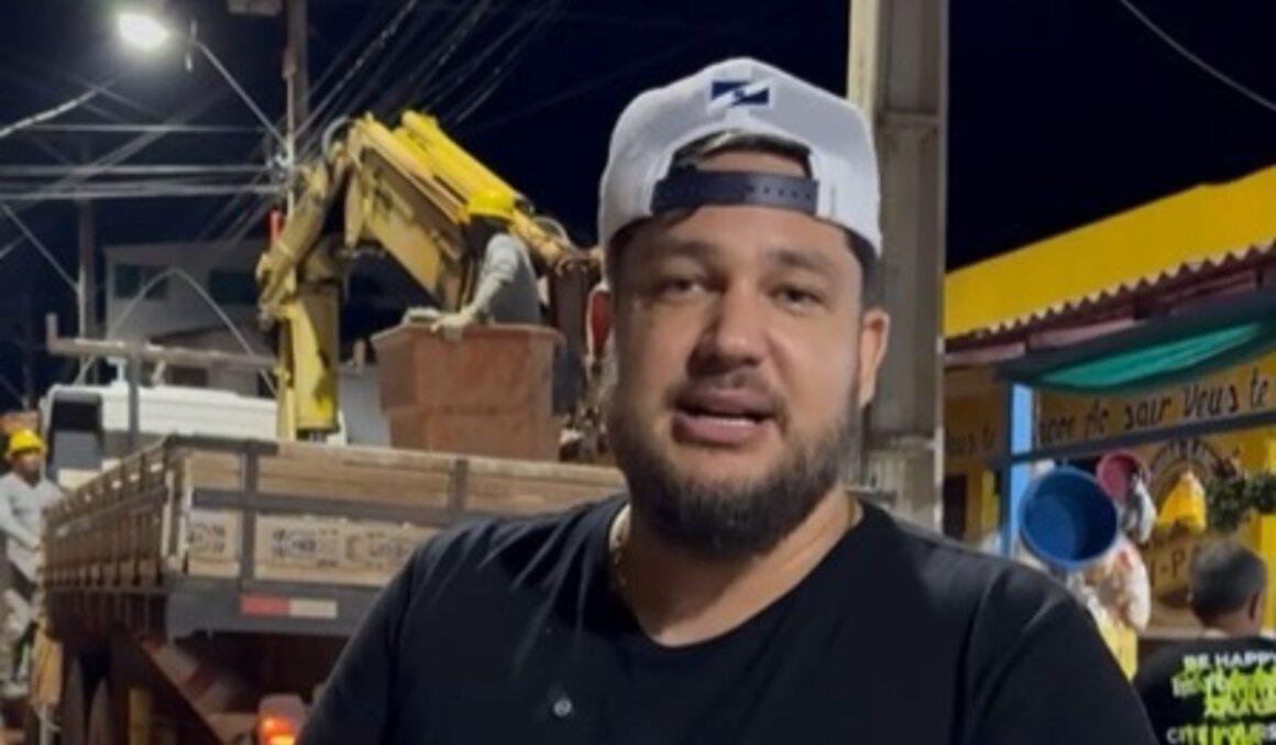 Prefeito Lauro Hoffmann inspeciona melhorias na iluminação da Vila Macarrão