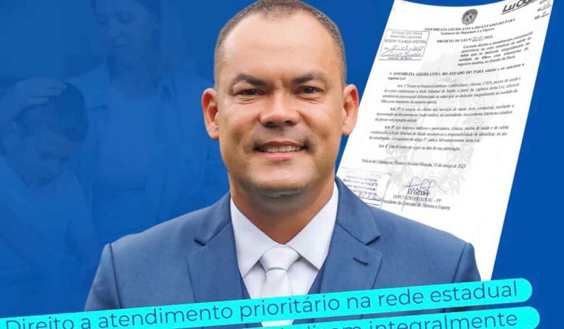 Lei nº 10.908/2024: De autoria do deputado Lu Ogawa, a lei garante prioridade na saúde para mães com filhos autistas no Pará