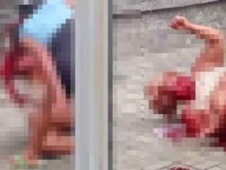 IMAGENS FORTES: Briga entre mulheres termina em agressão com garfo em praça
