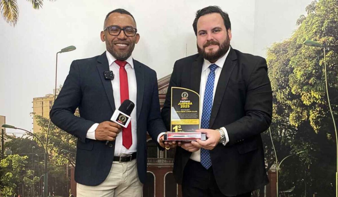 Advogado Américo Ribeiro recebe troféu 1ª Edição do Prêmio JusPará, da TN Brasil TV