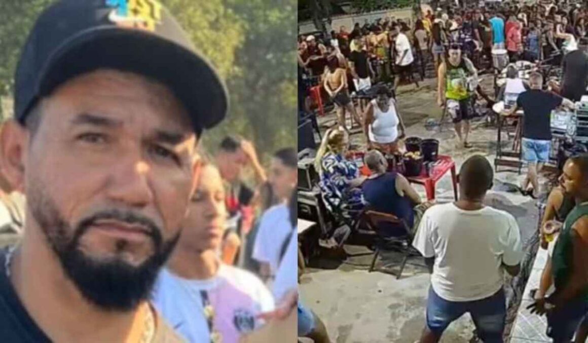 IMAGENS FORTES: homem é executado a tiros em pagode após mexer com mulher casada