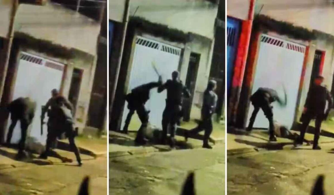 VÍDEO: homem é espancado por PMs com chutes e golpes de cassetete durante abordagem