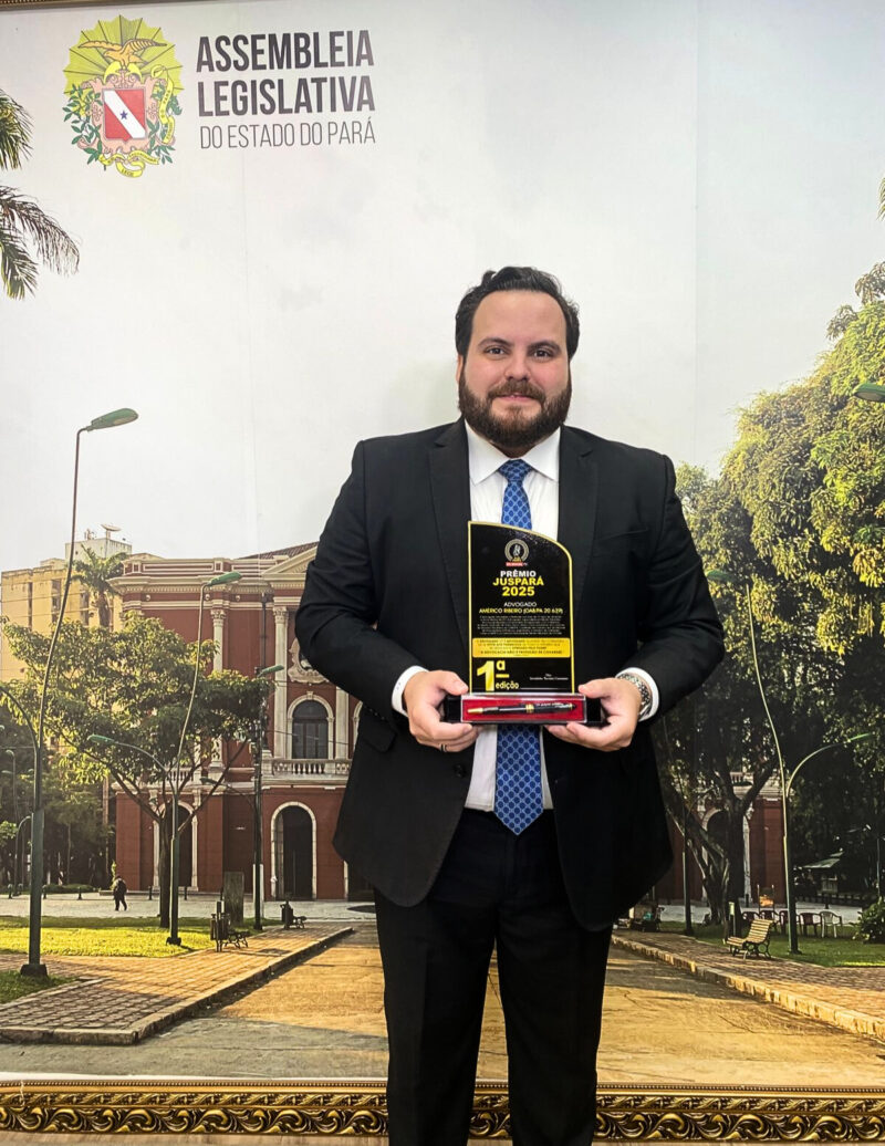 Advogado Américo Ribeiro recebe troféu 1ª Edição do Prêmio JusPará, da TN Brasil TV