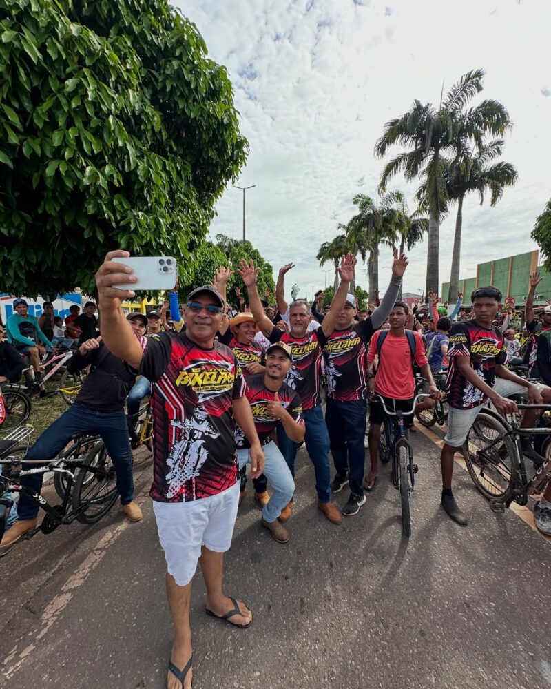 Itonir Tavares participa da 15ª edição do 'Bike Lama' e exalta ciclistas em Jacundá