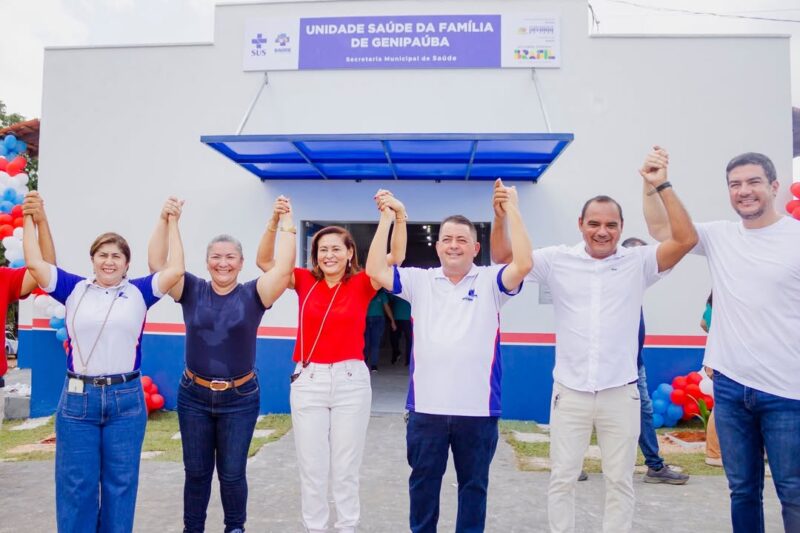 Ronie Silva na inauguração do Novo Posto de Saúde em Santa Bárbara do Pará: "saúde acessível e humana para todos"