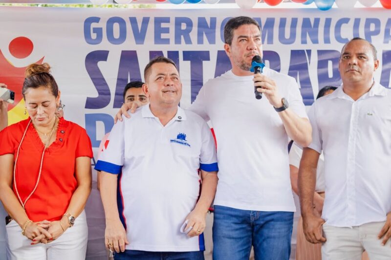 Ronie Silva na inauguração do Novo Posto de Saúde em Santa Bárbara do Pará: "saúde acessível e humana para todos"