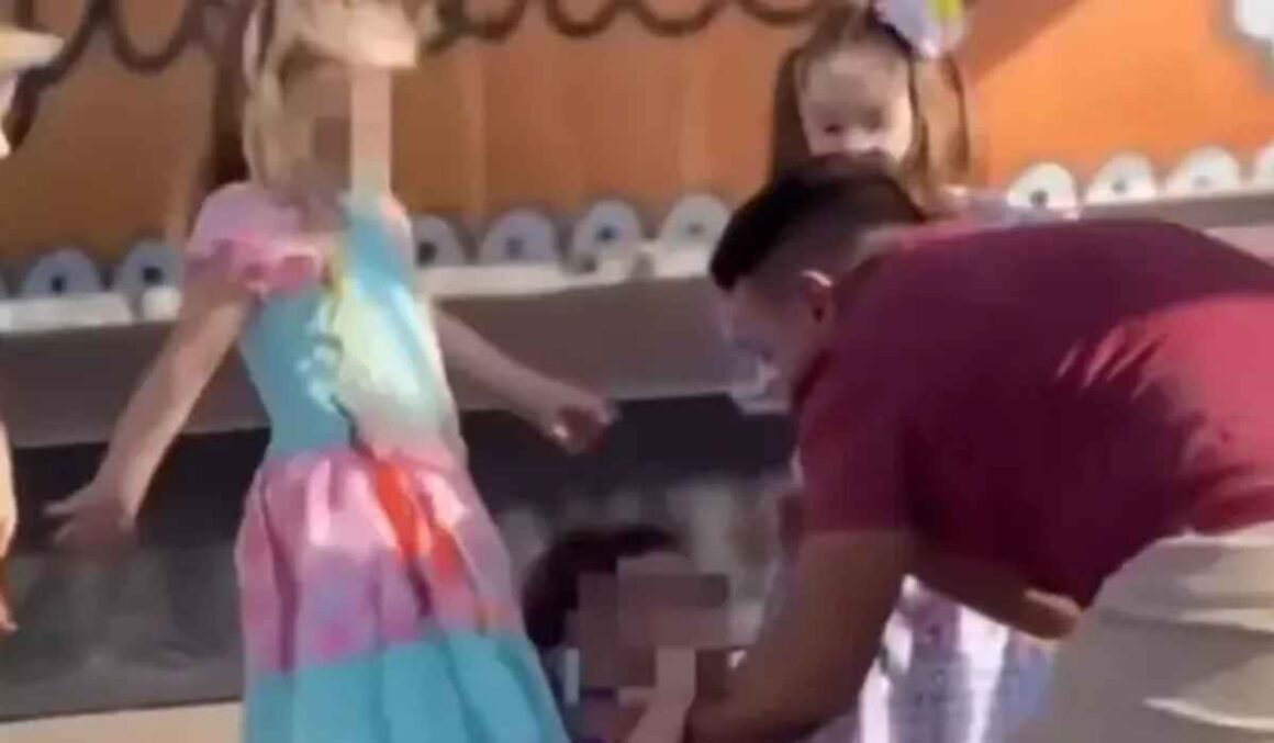 Homem invade palco e agride criança em festa junina; ASSISTA