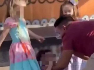 Homem invade palco e agride criança em festa junina; ASSISTA