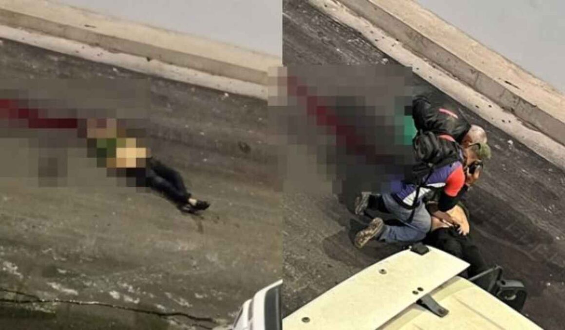 Imagens Fortes: homem morre ao tentar escapar de perseguição e cair de viaduto